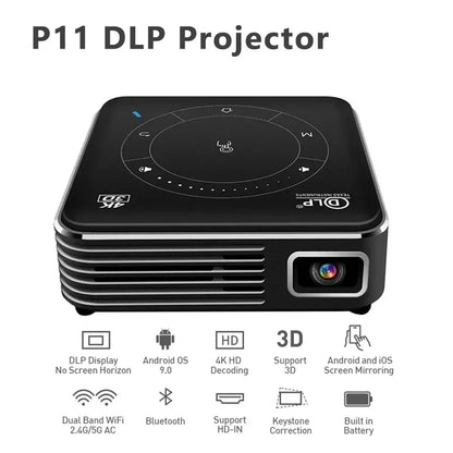3D Pocket Mini Projector DLP Android Smart Projector 2+16GB HDMI