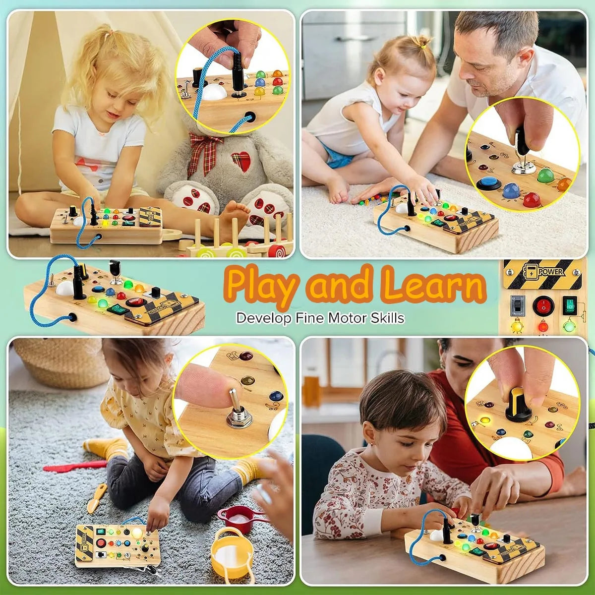 Children's Early Education Montessori Busy Board