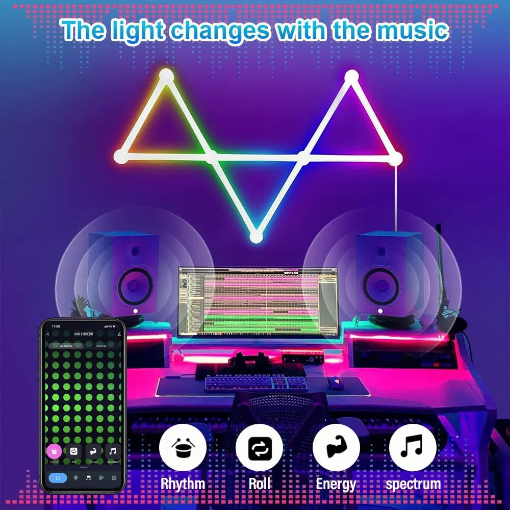 WIFI LED RGB Smart Wall Lamp With Music Rhythm App